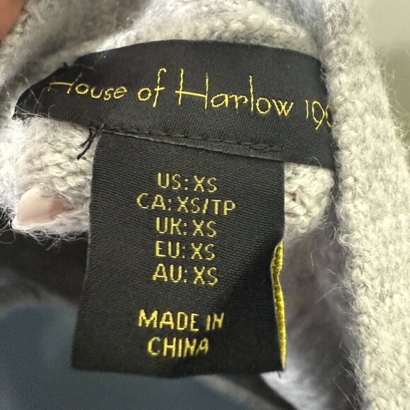 House of Harlow 1960 Gray Cable Knit Cardigan and Tank Set - Size XS - New - Picture 4 of 6